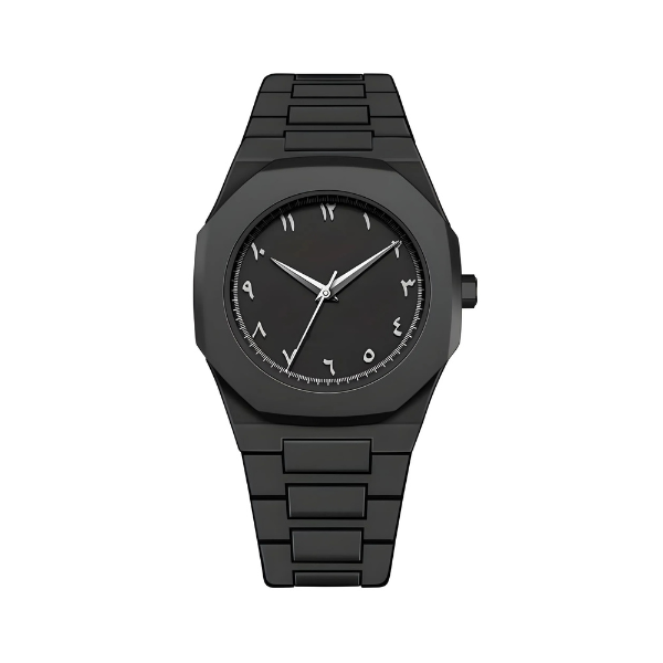 Black Aura Arabic Watch Light weight For Men,Gift