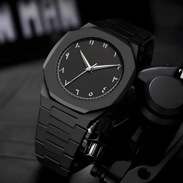 Black Aura Arabic Watch Light weight For Men,Gift