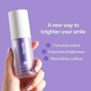 Hismile V34 Purple Whitening Toothpaste Remove Stains Reduce Yellowing Care For Teeth & Gums