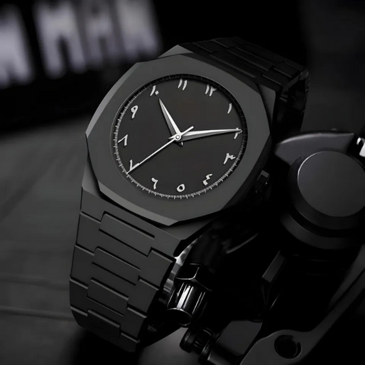 Black Aura Arabic Watch Light weight For Men,Gift