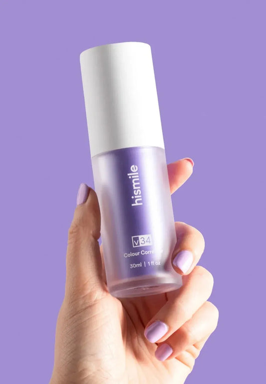 Hismile V34 Purple Whitening Toothpaste Remove Stains Reduce Yellowing Care For Teeth & Gums