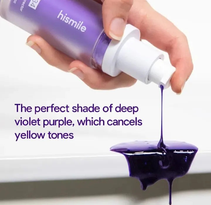 Hismile V34 Purple Whitening Toothpaste Remove Stains Reduce Yellowing Care For Teeth & Gums