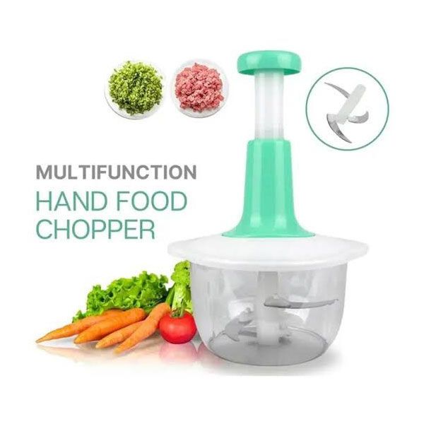 Manual Hand Push Chopper 1.5L | Multifunctional Hand Pat Chopper & Mixer | Press Cutter Vegetable & Meat Grinder | Manual Food Processor for Kitchen