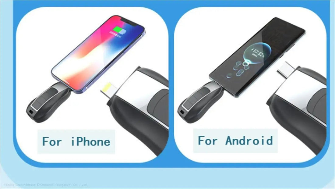 New 2 in 1 Keychain Portable Key chain Power Bank Emergency Charging Treasure Wireless Portable Charger