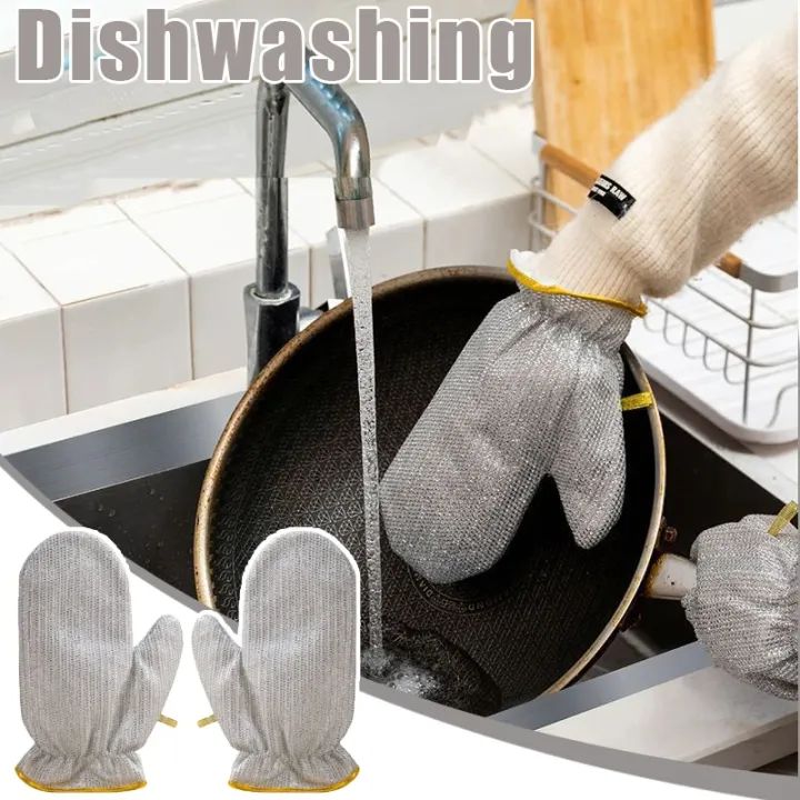 Steel Wire Cleaning Gloves | Heavy-Duty Dishwashing & Scrubbing Gloves for Kitchen, Pots, and Pans